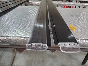 ライトウッドダークグレースライドベンチ付きPCスラット電動プールカバー - Product Image 5