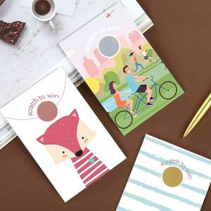 Pegatinas de auto pelar, pegatinas de tarjetas de rascar, círculo personalizado, bricolaje - Product Image 6