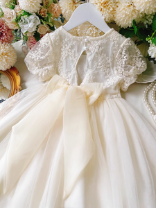 Robes de chœur <span class=keywords><strong>pour</strong></span> filles d'été en gros Couleur blanche unie Robes de princesse élégantes <span class=keywords><strong>pour</strong></span> bébés filles - Product Image 3