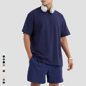 Camiseta de algodón con logotipo personalizado 240GSM 100% estilo callejero para hombre vintage de gran tamaño - Product Image 3