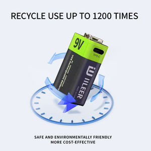 IILEER 350mAh 9V 3700mWh Solid State Eco-friendly Rechargeable Battery Type-C Port Quick Charging Flashlight USA Warehouse Stock - Product Image 6