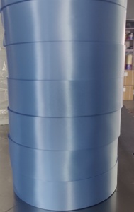 Pita Satin biru langit kualitas tinggi 10mm-100mm pita Satin kain poliester lebar kustom untuk cetak TT - Product Image 4
