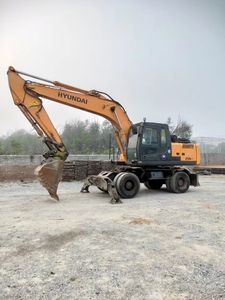 Excavadora de ruedas HYUNDAI 210W-7 de 21 toneladas, maquinaria de construcción usada en stock, equipo, rueda - Product Image 4