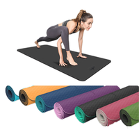 Tapis de fitness portable violet pour Pilates et yoga, personnalisable avec logo, 6 mm TPE, imperméable – Vente chaude