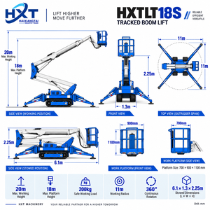 12m 16m 18m 24m Hydraulic <strong>Tracked</strong> Spider Man Lift Electric Telescopic Crawler Towable Boom Lift <strong>Cherry</strong> <strong>Picker</strong> - Product Image 2