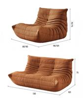 DISHI Modernes Cord-Faulenzersofa Wohnzimmer Komprimiertes Knochenloses Sofa Wohnmöbel Rosa 2-Sitzer Ecksofa-Set