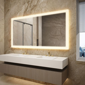 Rectangle Outer Frosted <b>LED</b> Vanity <b>Mirror</b> with Double <b>Lighting</b> and Anti-Fog Function - Product Image 3