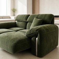 Canapé modulaire en tissu Chenille, design italien, trois places, dossier haut, style crème, pour petit appartement ou hôtel