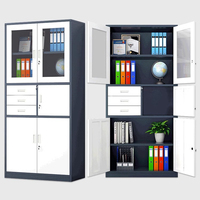 Armoire de classement en acier avec serrure électronique, armoire de rangement sécurisée en métal pour bureau