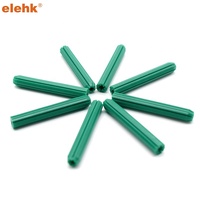 Cheville murale en plastique extensible verte, cheville d'expansion en PE plastique