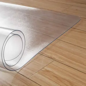 Keset kursi bening transparan PVC untuk lantai dan karpet keras