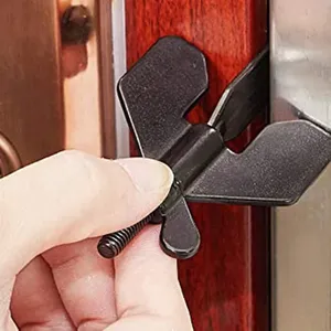 <b>Portable</b> Stainless Steel Door <b>Lock</b> Travel Hotel <b>Lock</b> Privacy Door <b>Lock</b> for Any Doors Anti-Theft Stopper for Home Security - Product Image 2