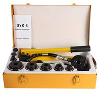 Kit d'outils de perforateur de trou de Knockout hydraulique SYK-8B Construction en acier allié 22-60mm meurt pour les feuilles d'acier inoxydable/cuivre/aluminium