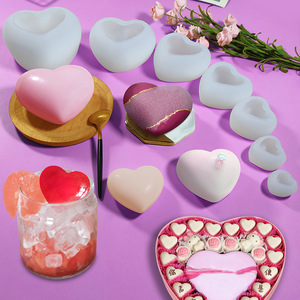 <span class=keywords><strong>Stampo</strong></span> a <span class=keywords><strong>cuore</strong></span> in <span class=keywords><strong>Silicone</strong></span> per torta al cioccolato candela budino fai da te bastoncino di formaggio sapone-resina con forme di numeri di diamanti animali - Product Image 3