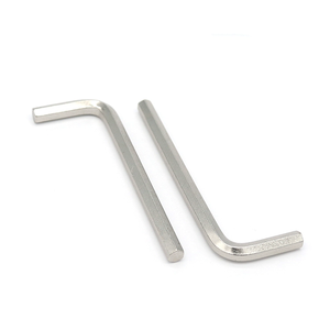 Clé Allen à bras court en acier inoxydable SS304 de 3 mm, 4 mm, 5 mm, 5,5 mm, 6 mm, clé en L plaquée zinc M6 pour outils de quincaillerie - Product Image 1