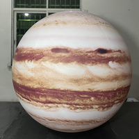 Ballon de planète gonflable de système solaire de taille personnalisée éclairage LED grande boule de lune gonflable géante pour planétarium éducatif