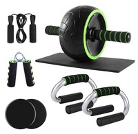 Kit de rouleaux de roue abdominale Portable 5-en-1 équipement d'entraînement d'exercice à domicile facile assemblage rapide produit de sport et de divertissement