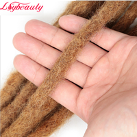 Extensions de dreadlocks 100 % faites à la main en cheveux brésiliens, blonds sales, pour hommes et femmes, tresses afro au crochet, style hippie