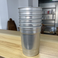 Petite quantité, haute qualité, logo imprimé en 1 couleur, tasse en métal, tasse en aluminium, tasse à bière personnalisée, 16 oz