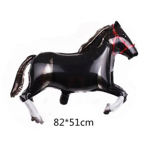 82*51cm Colorful Horse Animal Foil <b>Balloon</b> with UV Printing <b>Round</b> Shape for Birthday Party Decorations-JIALIN Brand - Product Image 2