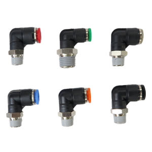 ข้อต่อนิวเมติกส์ <span class=keywords><strong>PL</strong></span> แบบเกลียวตัวผู้,ข้อต่อท่อพลาสติกข้อศอกเชื่อมต่อแบบ <span class=keywords><strong>PL</strong></span> - Product Image 4