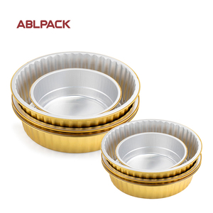 Assiettes jetables emballage de restauration rapide <span class=keywords><strong>frites</strong></span> rondes en aluminium conteneur moule Support pour animaux de compagnie accepter la nourriture plateaux <span class=keywords><strong>à</strong></span> emporter - Product Image 1