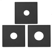 Panneau d'objectif de caméra grand format en acier inoxydable/aluminium usiné sur mesure par CNC, diverses finitions de surface, professionnel