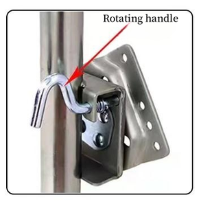 Cric de remorque de qualité supérieure 1200 lb avec <span class=keywords><strong>roue</strong></span> <span class=keywords><strong>jockey</strong></span>, support de <span class=keywords><strong>roue</strong></span> simple galvanisé, <span class=keywords><strong>manivelle</strong></span> en acier - Product Image 5