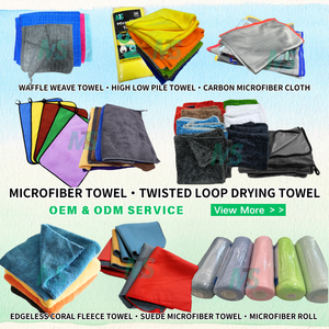 Custom Strong <b>Absorbent</b> High Low Pile Towel Custom Soft Microfiber Car Cleaning Towel Microfiber Towel - Product Image 6