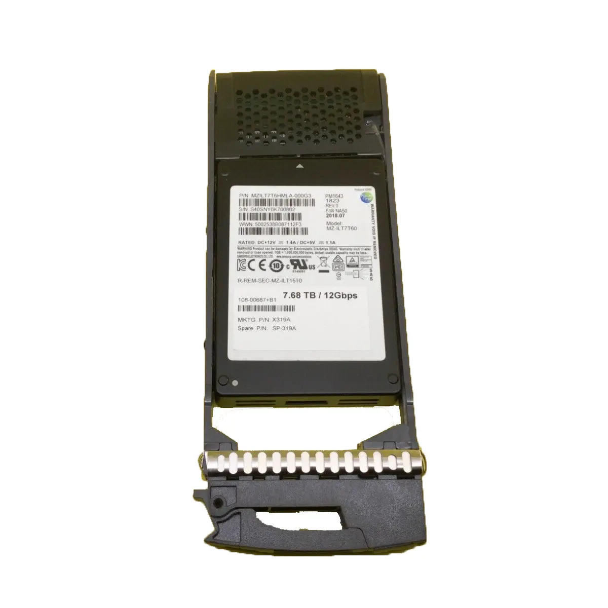 X319A NetApp ขายส่งราคาถูก 7.68TB 2.5 '' 12Gbps SAS SSD