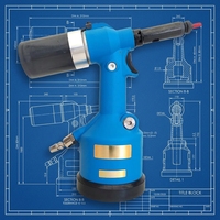 Pistolet à rivets pneumatique automatique arrière pour écrous à riveter M3-M12, force de traction 19,1 kN, outil d'insertion de forets