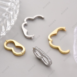 Cierre de Cobre con Diseño de Ocho, Tipo Cierre de Cacahuete, para Joyería DIY, Marca South Wind Knows My Heart - Product Image 1