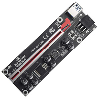 Adaptateur de carte d'extension PCI-E Riser Express 1X 4x 16x VER009S Plus pour GPU, avec 8 condensateurs
