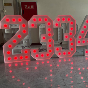 Hongsen - Letras Decorativas LED RGB Gigantes Personalizadas para Exteriores e Interiores, Letras de PVC y Metal de <span class=keywords><strong>4</strong></span> Pies para Bodas y Fiestas - Product Image 3