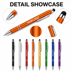 Stylo publicitaire personnalisé avec logo, stylo à bille en métal aluminium pour cadeau d'entreprise, appareil tactile, fournitures de bureau - Product Image 2