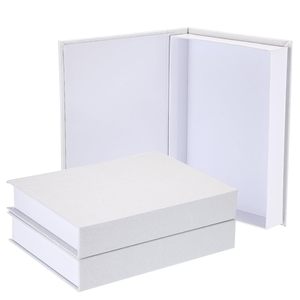 Boîte de rangement décorative en carton rigide blanc en forme de livre avec bord magnétique pour photos de souvenirs et petites entreprises - Product Image 1
