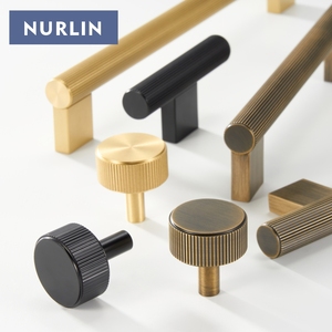Nurlin Solid Brass <span class=keywords><strong>New</strong></span> Tuyến Tính Nội Knobs Dài T-Bar Đồ Nội Thất Tủ Quần Áo Ngăn Kéo Xử Lý Kéo Tủ Thanh Vuông Feet - Product Image 6