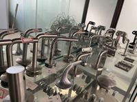 Tuyau réglable en acier inoxydable 304 316, garde-corps en verre, balustrade intérieure et extérieure ronde, support de support