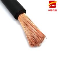 Cable de Soldadura de Cobre con Aislamiento de Goma, Certificado CE H01N2-D YH, 25mm2, 35mm2, 50mm2, 70mm2, 95mm2, de un Solo Núcleo, 100m