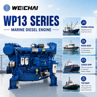 Moteur diesel marin à rampe commune WEICHAI WP13C550-21E121 de 550 CV, 405 kW, 2100 tr/min, 12,54 L pour la propulsion principale des navires de travail et de transport de marchandises