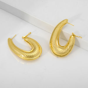 Pendientes de Mujer Estilo Hip Hop Africano, Joyería Chapada en Oro, Pendientes Largos - Product Image 3