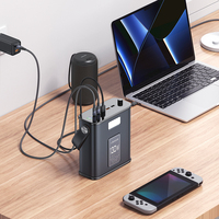 USAMS 2023 Banque d'alimentation haute puissance 80000 mAh Kit de chargeur portable A+C 5 ports de sortie Station d'alimentation numérique pour l'extérieur