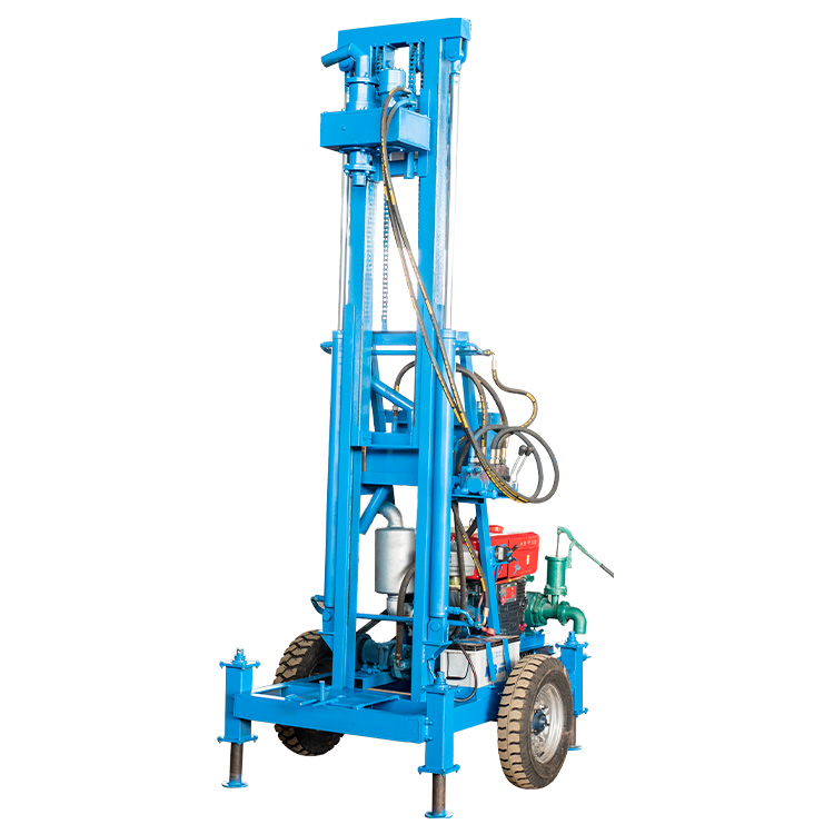 Hot Selling 100 Meter Multifunction Mine Drilling Rig Rotary Diesel Hidráulica Furo Água Poço Máquina De Perfuração