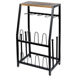 This 2-in-1 <b>shoe</b> <b>rack</b> features shelves and <b>shoe</b>/booth <b>storage</b>, accommodating up to 8 pairs of <b>shoes</b>. It also includes an - Product Image 3