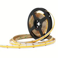 Bande lumineuse LED COB flexible en cuivre RGB 2700K-6500K CCT, couleur réglable, contrôlée par la voix, pour éclairage paysager à CRI élevé et intensité variable