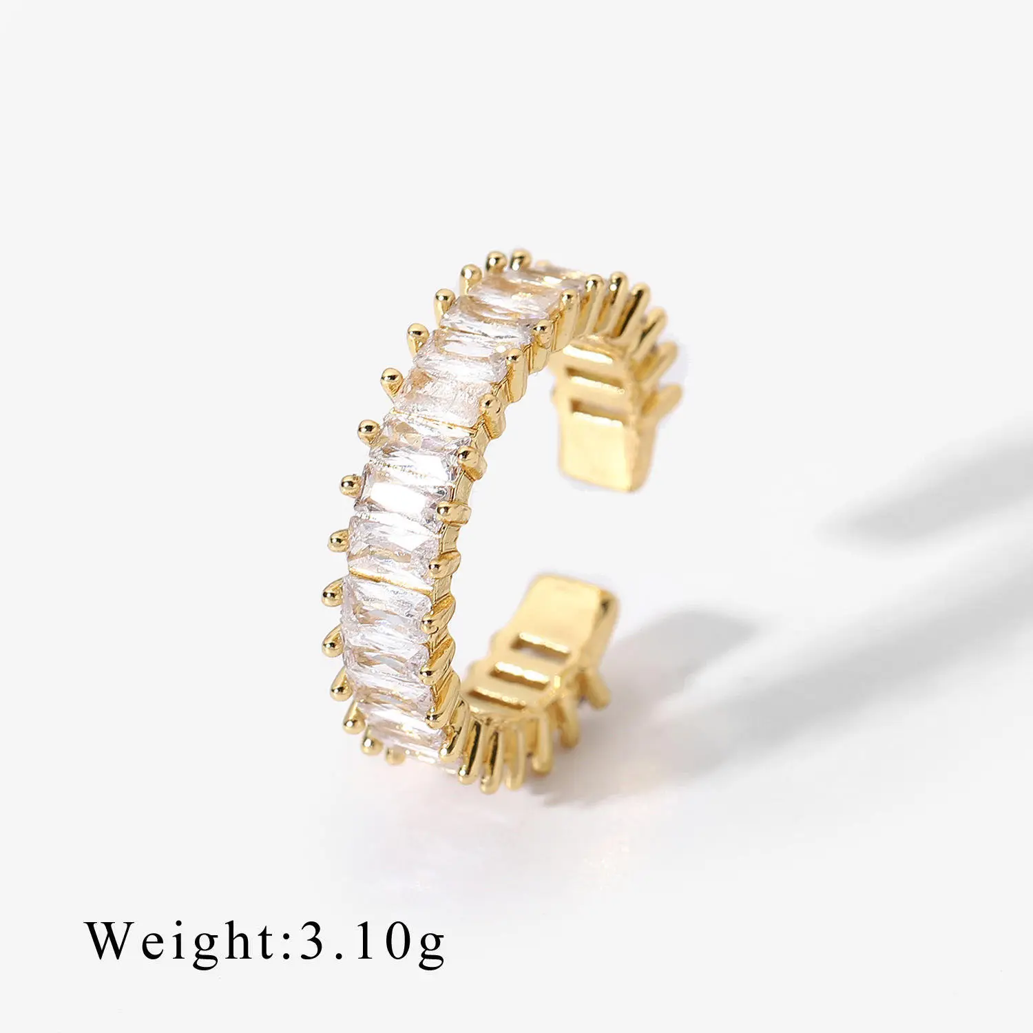 Luxury Accessories Tarnish Resistant Rings AAA Zirconia CZ Pave Stainless steel Infinite Ring Jewelry for female Women Men