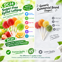 DC24 Vitamin C Fruit Flavored Lollipops B2B Wholesale / Private Label Sugar-Free & Tooth-Friendly Hard Candy