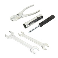 Kit d'outils de réparation de vélo et de moto, ensemble d'outils d'entretien de vélo multifonctionnel portable, clé, pinces, tournevis