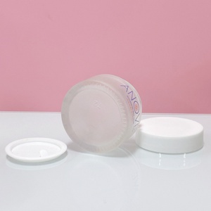 Cosmetic Cream <b>Jars</b> <b>Empty</b> 50g 30g 60g 100g Body Scrub Packaging 5g 10g 15g 20g Frosted Glass <b>Jars</b> With White Lids - Product Image 4