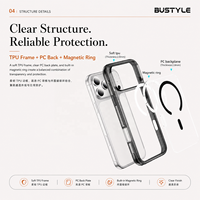 Casing Ponsel Transparan Warna-warni Anti Guncangan Hybrid PC+TPU dengan Pengisian Daya Nirkabel Personalisasi untuk iPhone 18 Pro Max 17 16 15 Plus 14 13